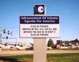 Sign at Mosque in MI - 2014